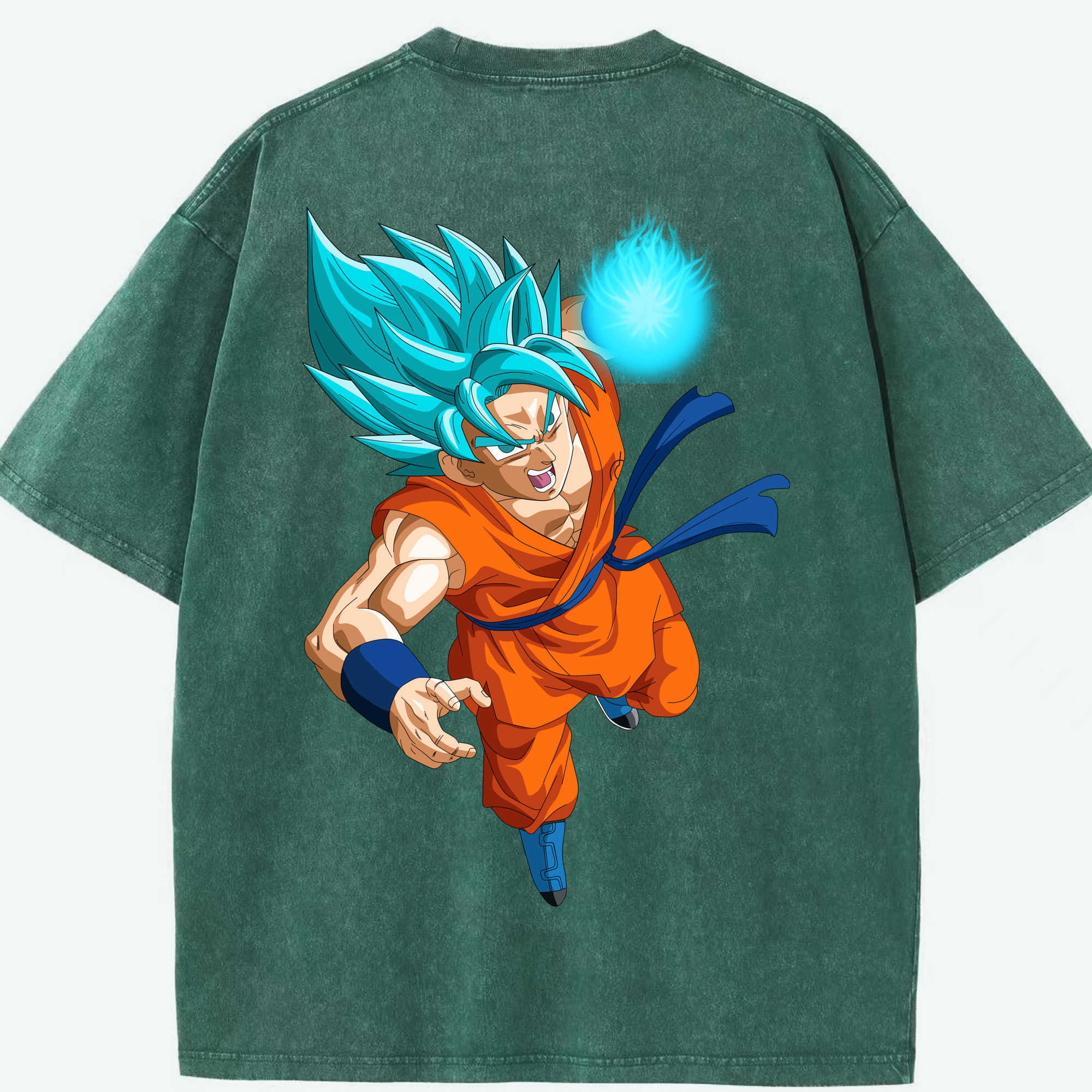 （画像用） ドラゴンボール 孫悟空（そん ごくう）Son Goku カカロット DRAGON BALL Kakarotto 綿100% ヴィンテージ風 半袖Tシャツ（背面プリント）